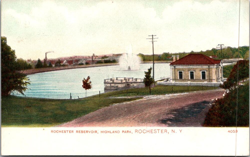 Rochester Reservoir Highland Park Rochester NY Vintage Postcard SP17-14